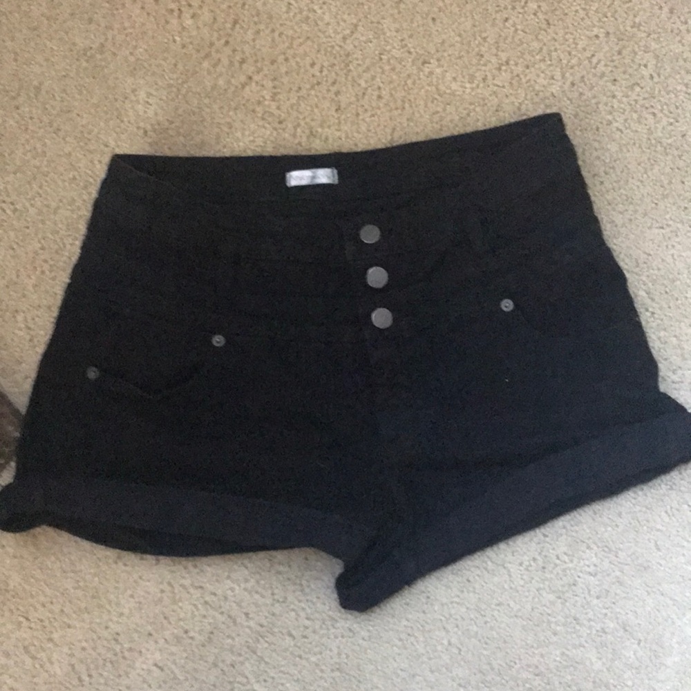Target  Black Button Jean Shorts